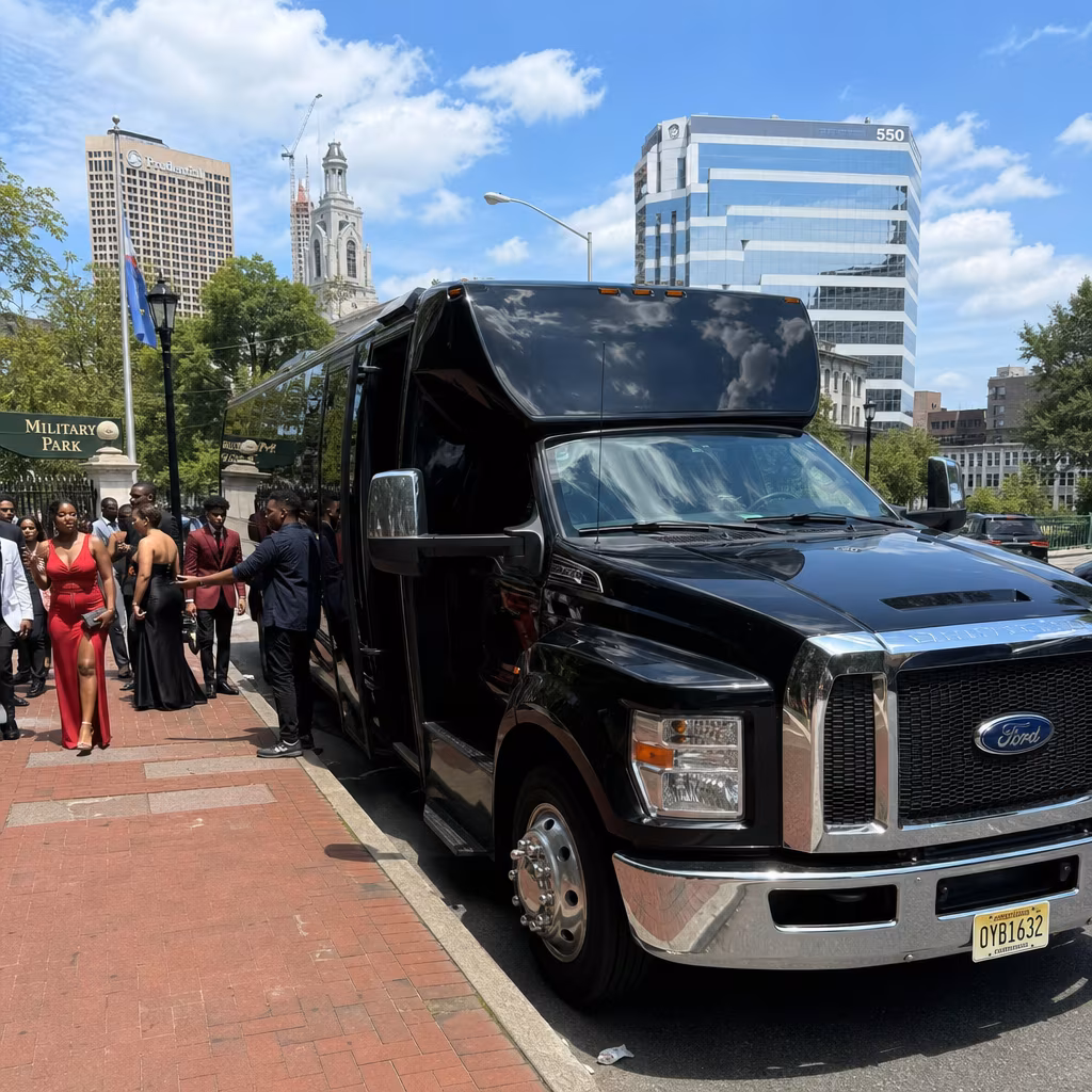 Rent a Bus to Downtown Newark & Military Park