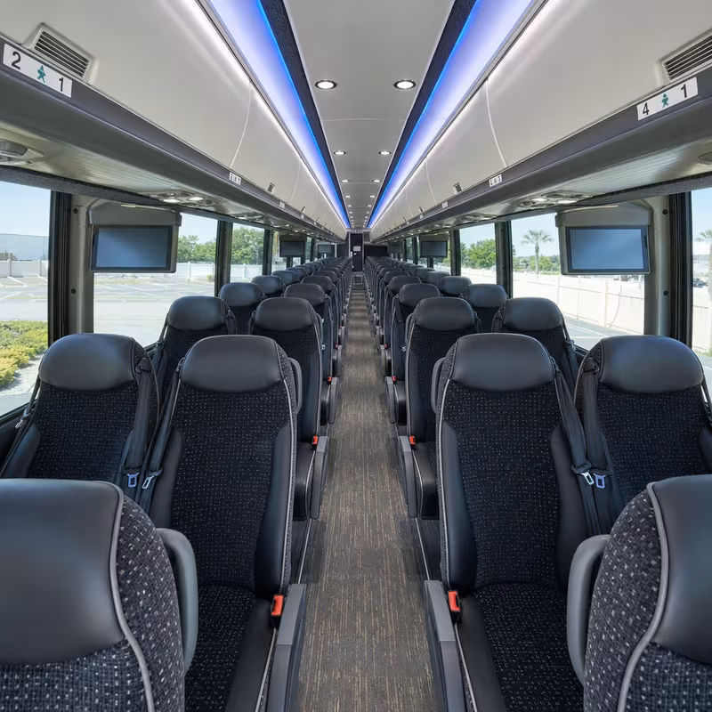 40-56 Passenger Charter Bus Interior