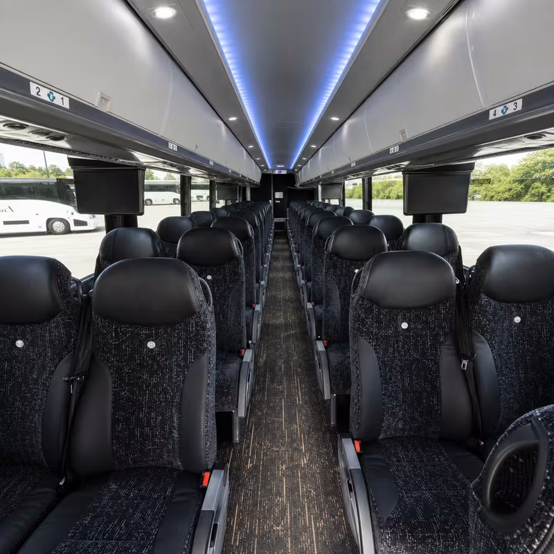 40-56 Passenger Charter Bus Interior
