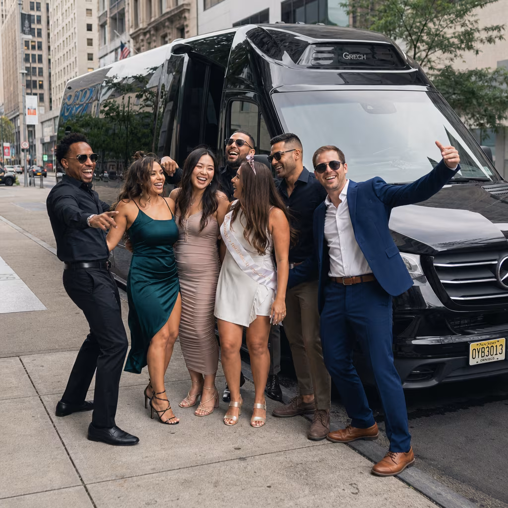 Bachelor and bachelorette party bus