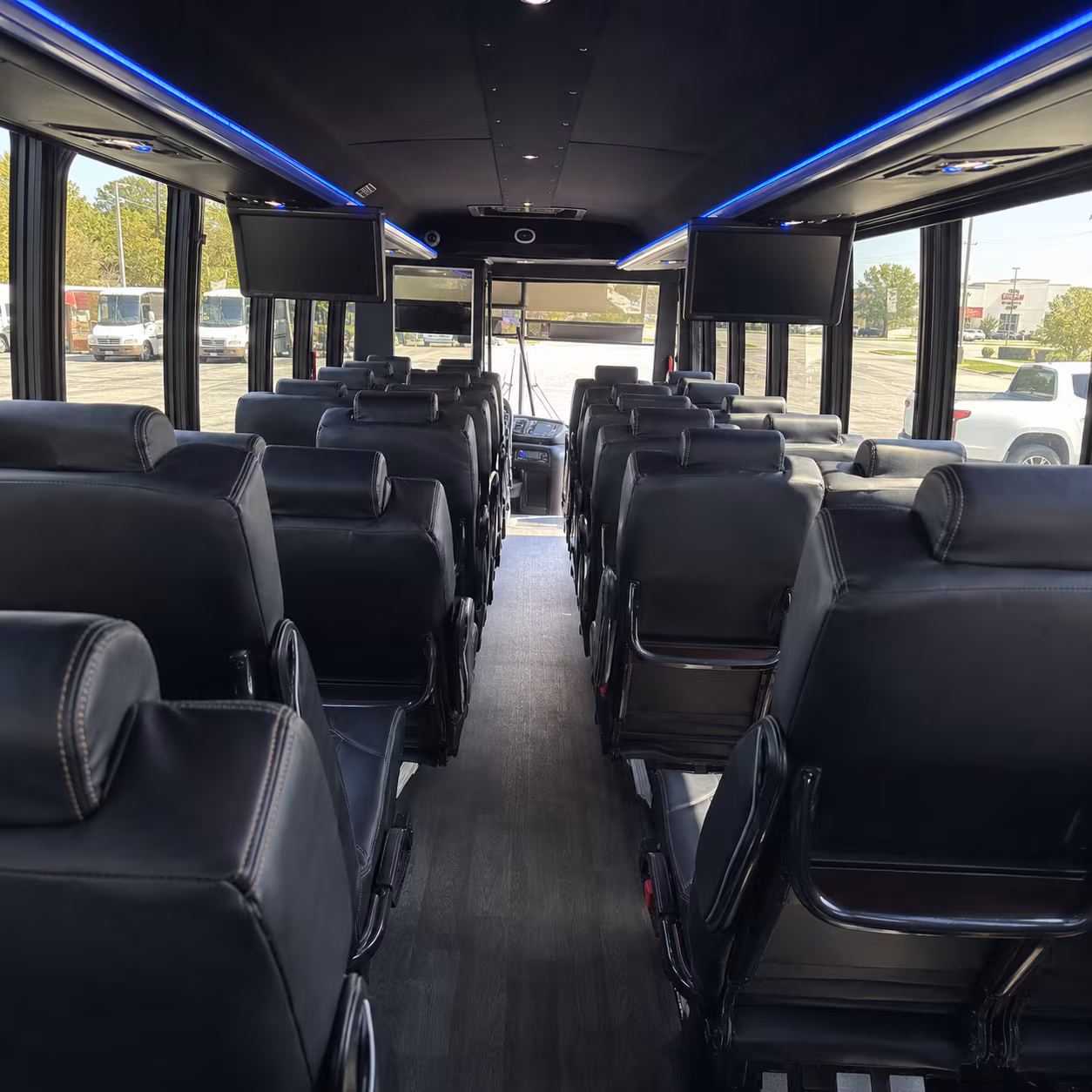 Newark Airport Shuttle & Transportation party bus interior