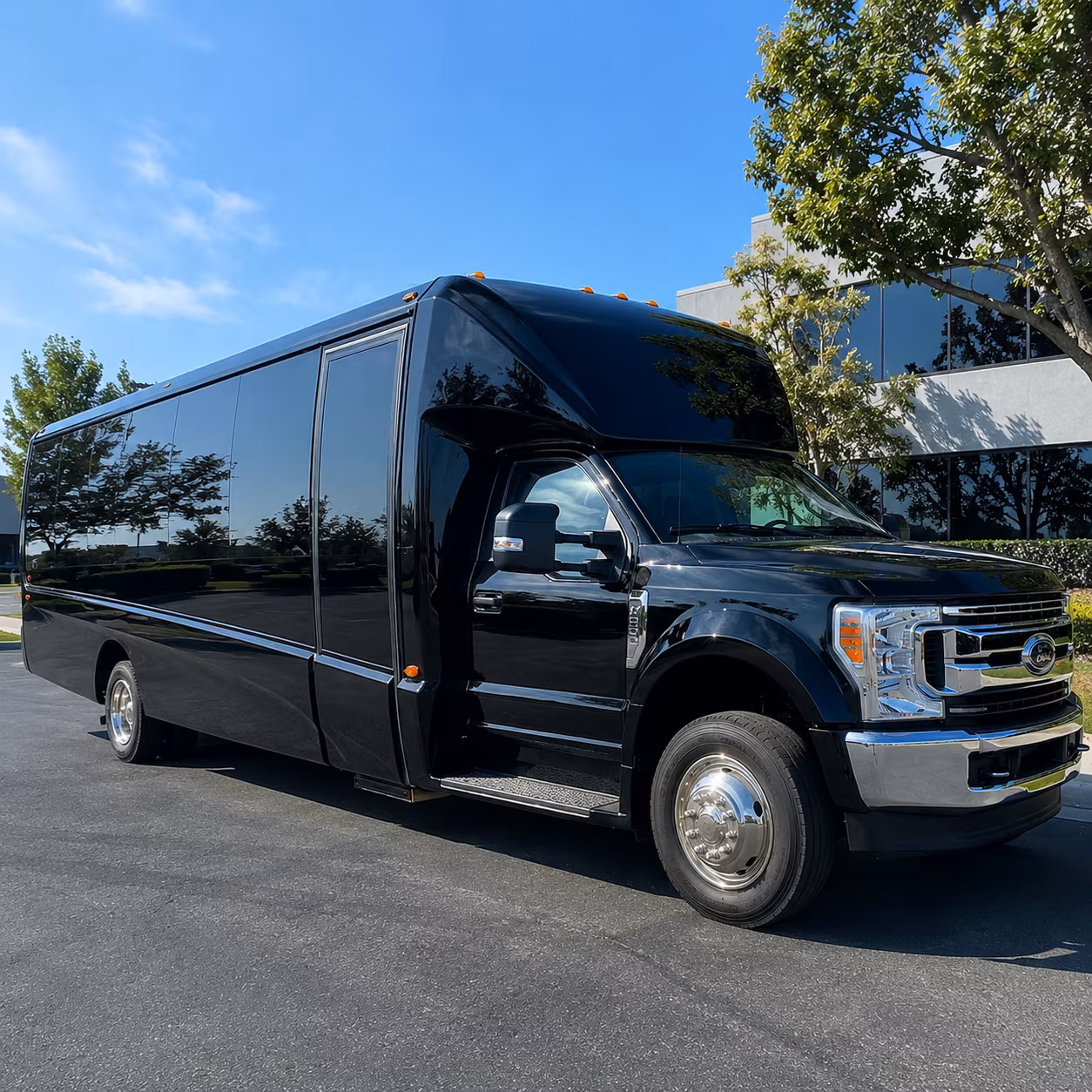 Newark Corporate Transportation party bus exterior