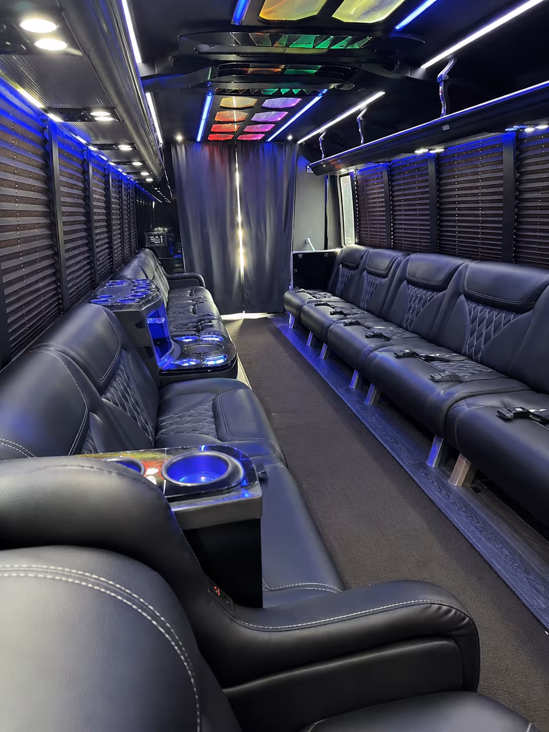 Newark Private Event Transportation party bus exterior