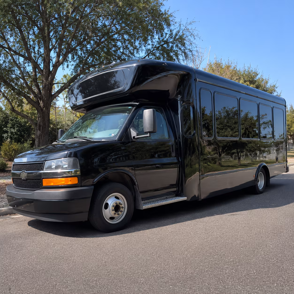 Newark Private Event Transportation party bus exterior