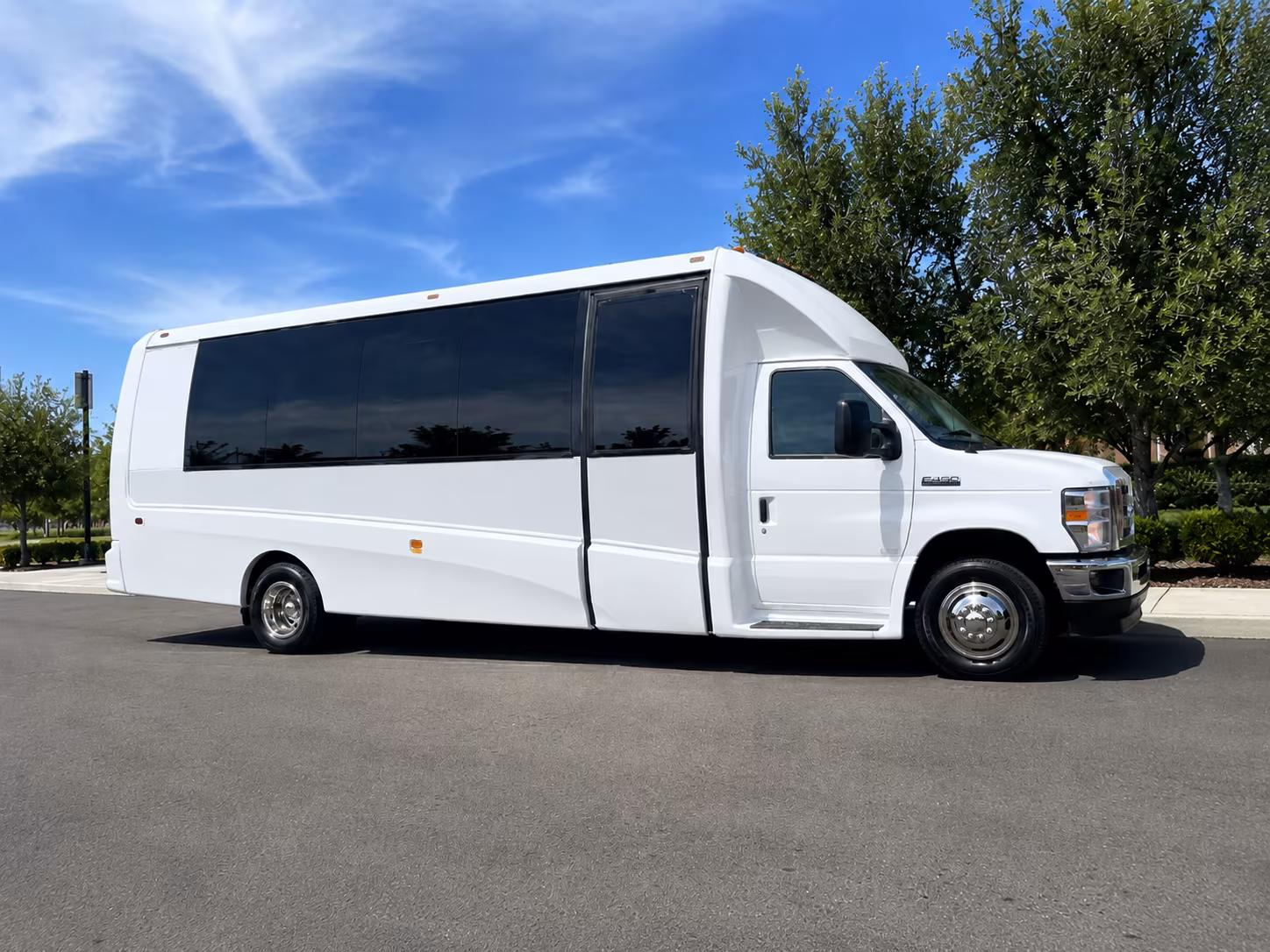 Newark School Event Transportation party bus exterior