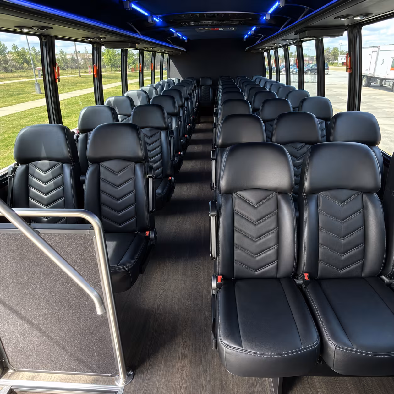 Newark School Event Transportation party bus exterior