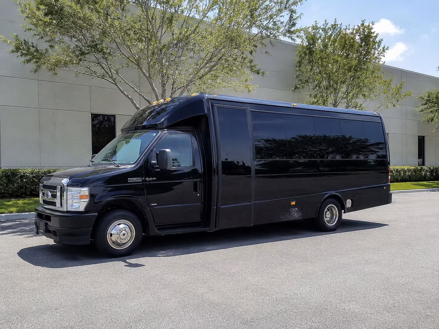 Newark School Event Transportation party bus exterior