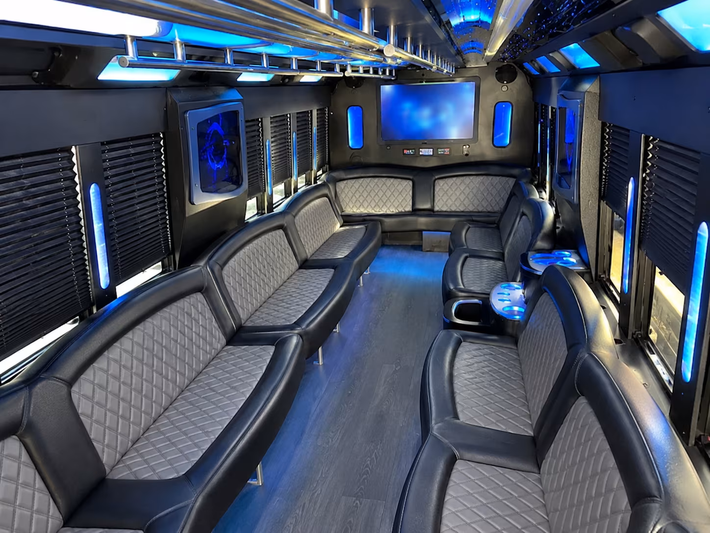 Newark Sporting Event Transportation party bus exterior