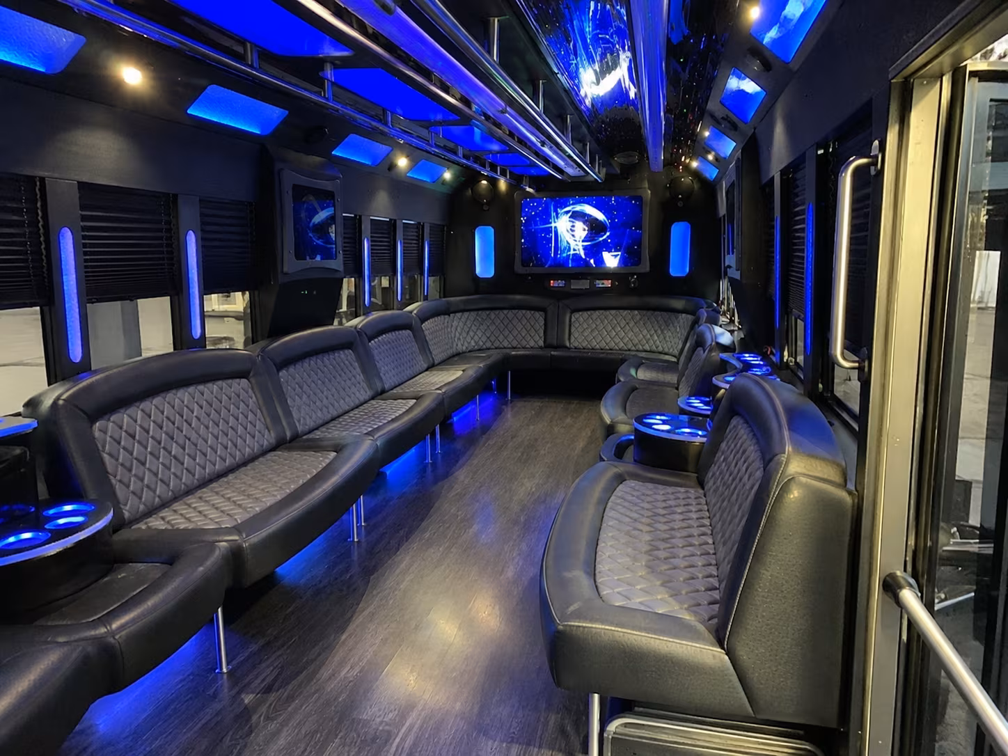 Newark Sporting Event Transportation party bus exterior