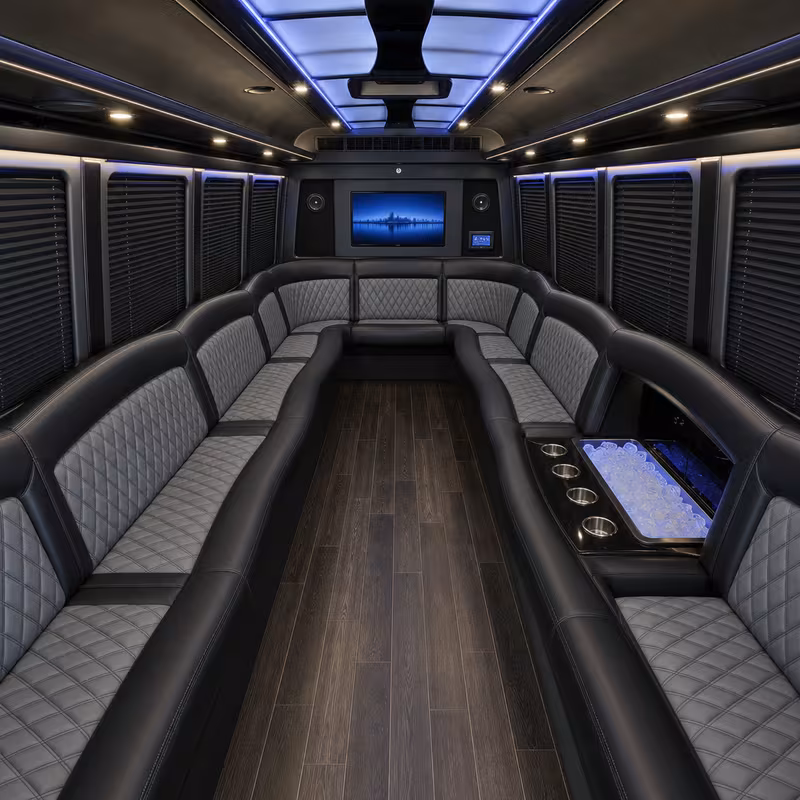 14 Passenger Sprinter Limo Interior