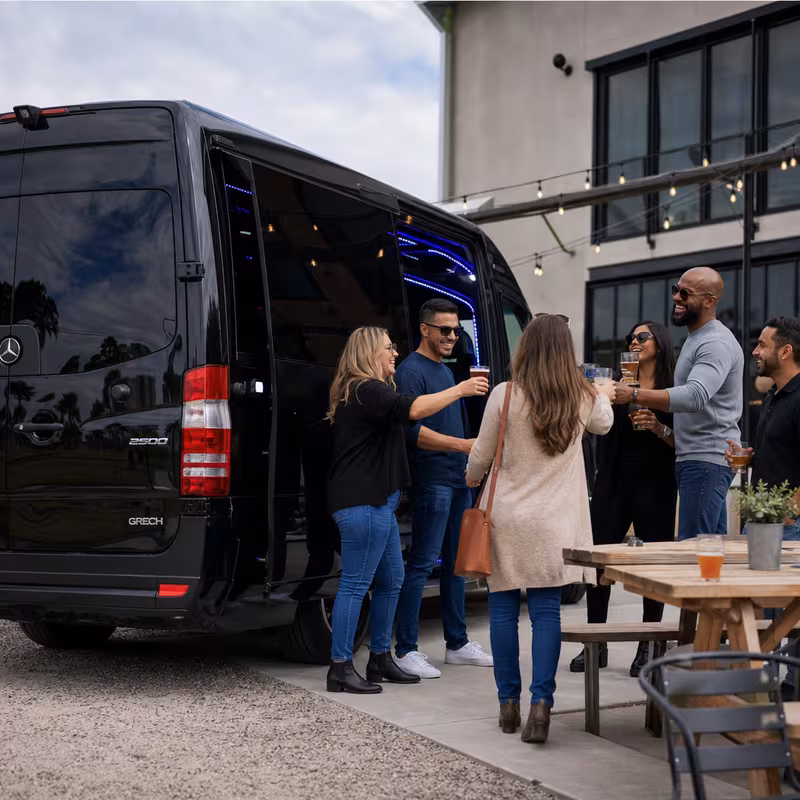 Newark Winery & Brewery Tour Transportation fleet vehicle